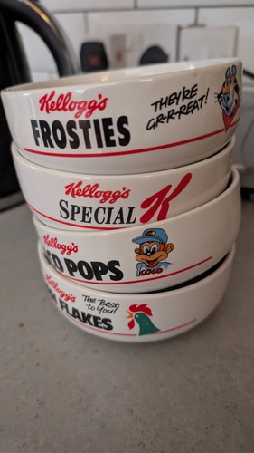Kellogs cereal bowls 1987 - kellogs,