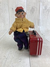 Vintage Tin Bellboy Wind Up Toy With Suitcase