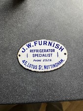 Vintage enamel sign nottingham