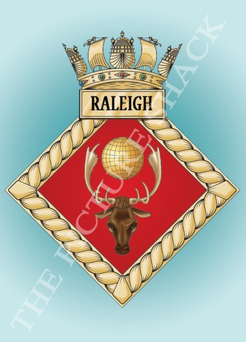 Hms raleigh crest metal - raleigh, a