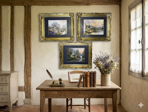 Thomas kinkade gallery wall - kinkade,