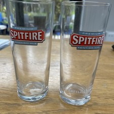 SPITFIRE ALE PINT SIZE BEER GLASS x 2