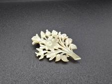 Victorian mother of pearl brooch - Flower bouquet - Antique brooch