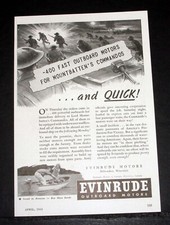 1943 OLD WWII MAGAZINE PRINT