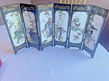 6-Panel Wood Lacquer Painting artwork for DESK TABLE OFFICE Shoji Screen 18”