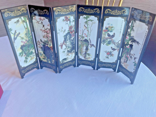 Panel wood lacquer painting - 6-panel,