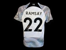 Calvin Ramsay Signed 22/23 Official Liverpool Away Football Shirt