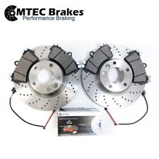 FRONT DRILLED BRAKE DISCS PADS