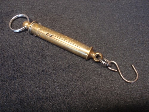Good vintage brass weigh - a,