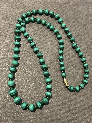 Vintage malachite bead - malachite,