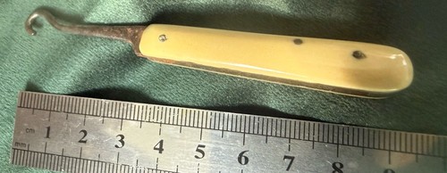 Antique bone handled button - antique,