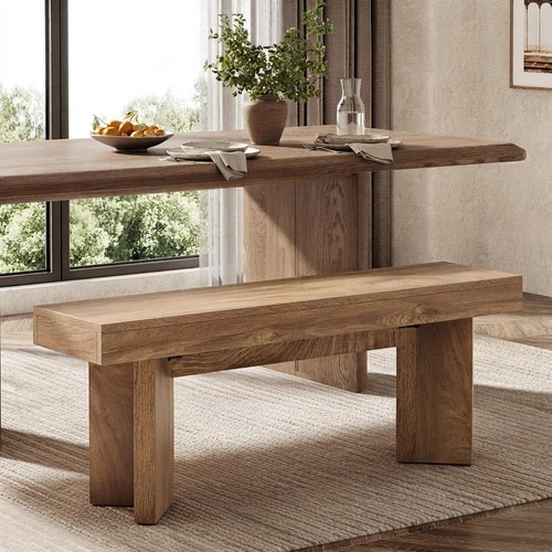 Sturdy wooden dining bench - 47",