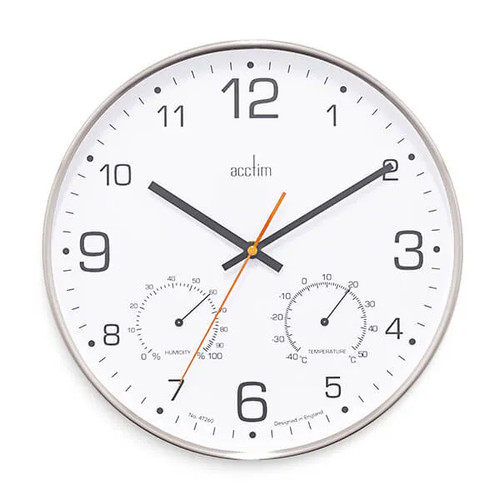 Wall clock steel acctim - clock,