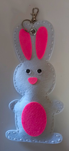 White felt rabbit - rabbit, animal
