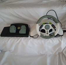 Xbox 360 Madcatz 2 Steering Wheel and Pedals Tested Working