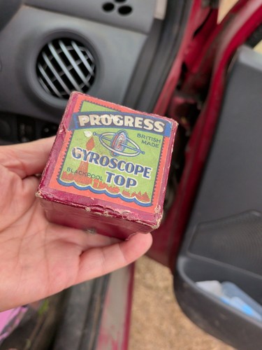 Vintage gyroscope top base - top,