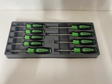 Snap On Tools Torx Screwdriver Set Green Handle T8-T45 With Tray SGDTX