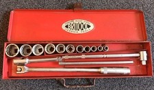 Britool 1/2" Drive Socket Set Whitworth BS Set No 90A, 1/8 - 3/4, 15 Pieces