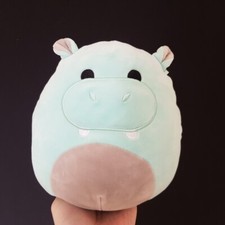 Squishmallow Hank The Turquoise Hippopotamus 8" Plush Hippo Kellytoy Soft Toy
