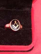 9ct GOLD MASONIC RING