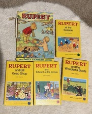 5 Vintage Rupert The Bear