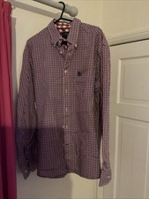 Blue Harbour Shirt Medium Red Check Long Sleeved See Description