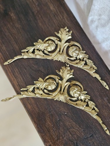 Pair antique french cast gilt - pair,