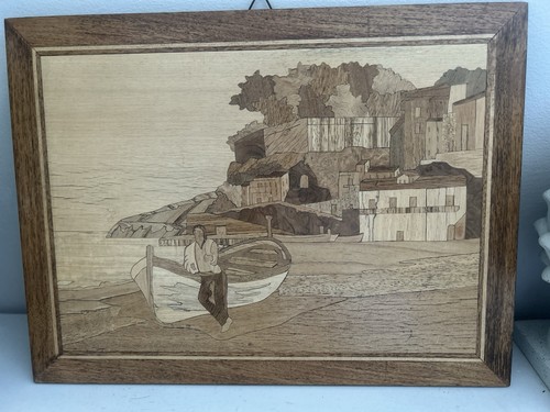 Vintage wooden marquetry - vintage,