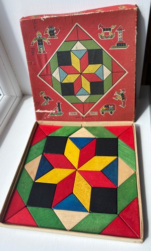 Vintage 1960s wooden mosaic - vintage,