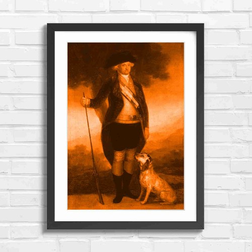 Noble hunter with gun and - with,