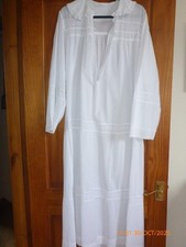 Victorian Style Vintage 'Selective' White Nightdress Long Lawn Cotton