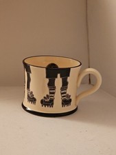 ●MOORLAND POTTERY●Black & White ~ "Football Boots" ~Mug STOKIEWARE
