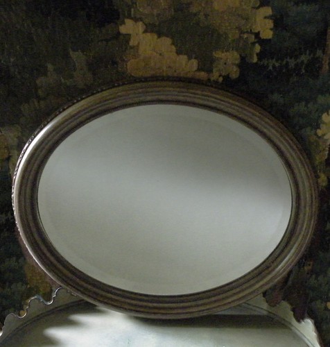 Circa 1900 framed oval - framed, bevel