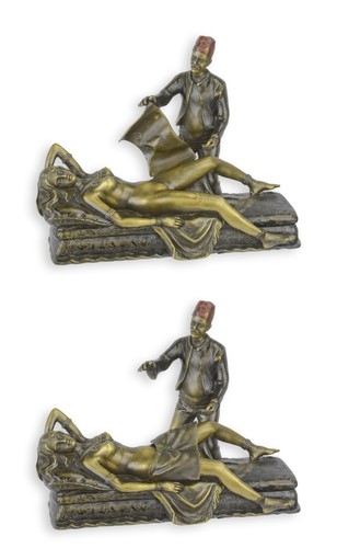 Erotic bronze sculpture of - erotic,