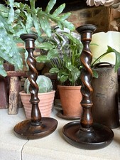 Antique large pair turned