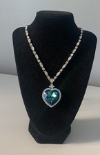 Lady Colour Swarovski Crystal Heart of the Ocean Titanic Paris 25" Necklace