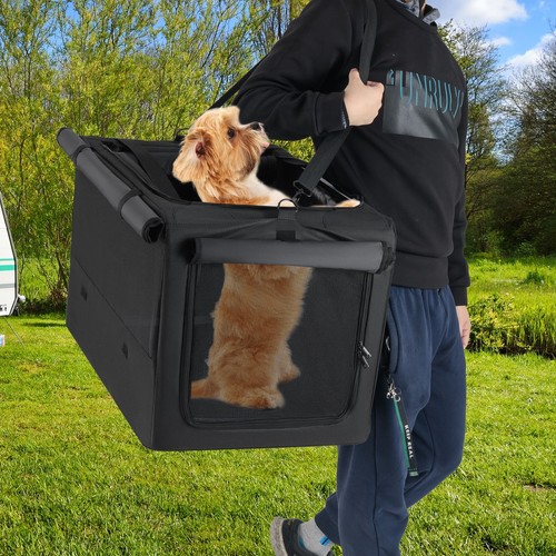 Folding soft dog crate - dog,