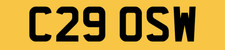 COSWORTH 1985 NUMBER PLATE C29