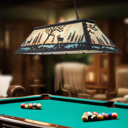 47in rustic pool table light - rustic,