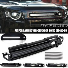 FRONT GRILLE LED LIGHTGLOSS BLACK FOR LAND ROVER DEFENDER 90 110 130 L663 2020+