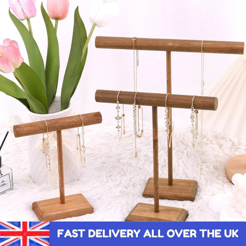 Wooden jewelry display stand - display,