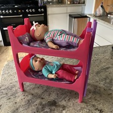Dolls Toy Bunk Bed Toy Doll Beds With 2 Dressed Dolls 