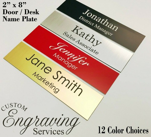 Name plate office desk door - name,