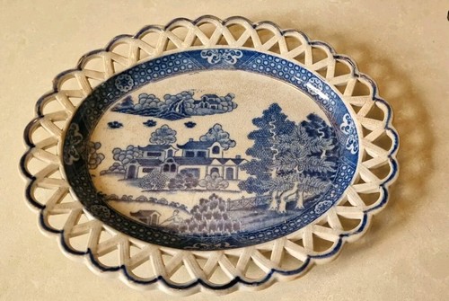 C1790 spode basketweave rim - basketweave,