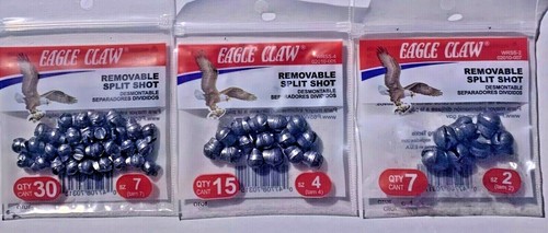 Eagle claw split shot - claw, sinkers