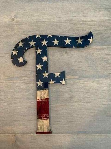 Large american flag - large, letters