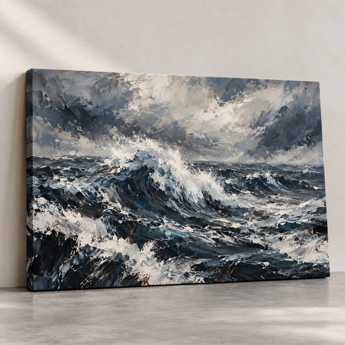 Stormy sea canvas wall - stormy,