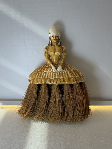 Antique figural lady whisk - antique,