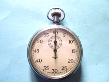 SMITHS  Nickel Cased Stop Pocket Watch... 50mm.. Working  VGC