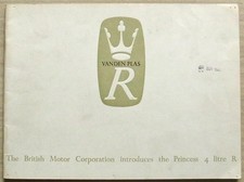 VANDEN PLAS PRINCESS 4 LITRE R Sales Brochure 1965 #2227/A ROLLS ROYCE ENGINE
